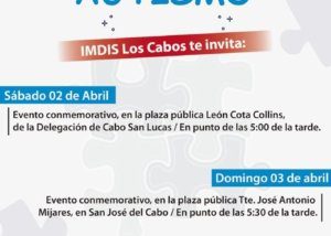 09 En conmemoración del “Día Mundial de Concienciación sobre el Autismo”, IMDIS Los Cabos formará una pieza humana de rompecabezas