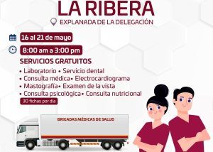 03 Del 16 al 21 de mayo la delegación de La Ribera será sede de la unidad móvil de Brigadas Médicas de Salud1
