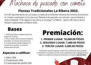 07 XIV Ayuntamiento de Los Cabos te invita a participar en el concurso “Machaca de Pescado con Camote”
