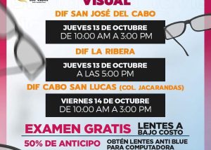 05 DIF Los Cabos y La Vista servicios ópticos te invitan a aprovechar su campaña visual este 13 y 14 de octubre