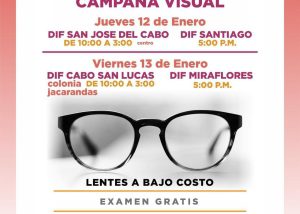 03 DIF Los Cabos y La Vista servicios ópticos te invitan a aprovechar de su campaña visual este 13 de enero 2