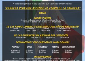 06 INDEM Los Cabos invita a las y los deportistas a participar en la carrera pedestre “Ascenso al Cerro de La Bandera”.1