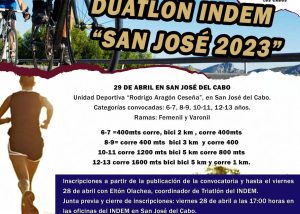 06 El Instituto de Deporte de Los Cabos invita a la niñez y juventud a participar en el “Duatlón INDEM San José 2023”
