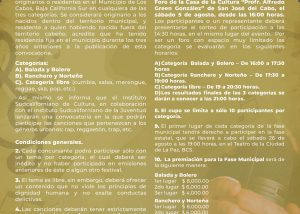 09 ¡Atención personas compositoras de Los Cabos! Ya está abierta la invitación a participar en el “XIV Festival Sudcaliforniano de la Canción”1